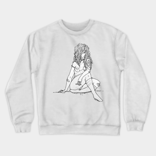 fight club babe Crewneck Sweatshirt by GrimDesigns